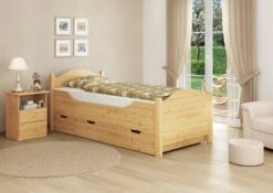 Seniorenbett Extra Hoch 100x220 Überlänge Massivholz Holzbett Einzelbett Gästebett 60.40-10-220 OR -Erst-Holz 0659ee7a 80d4 4d82 946b 3402d5fb5207