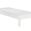 Futonbett Weiß Ohne Kopfteil Kiefer Massiv 90x200 Mit Matratze Und Rollrost Aus Federleisten 60.35-09WFLM