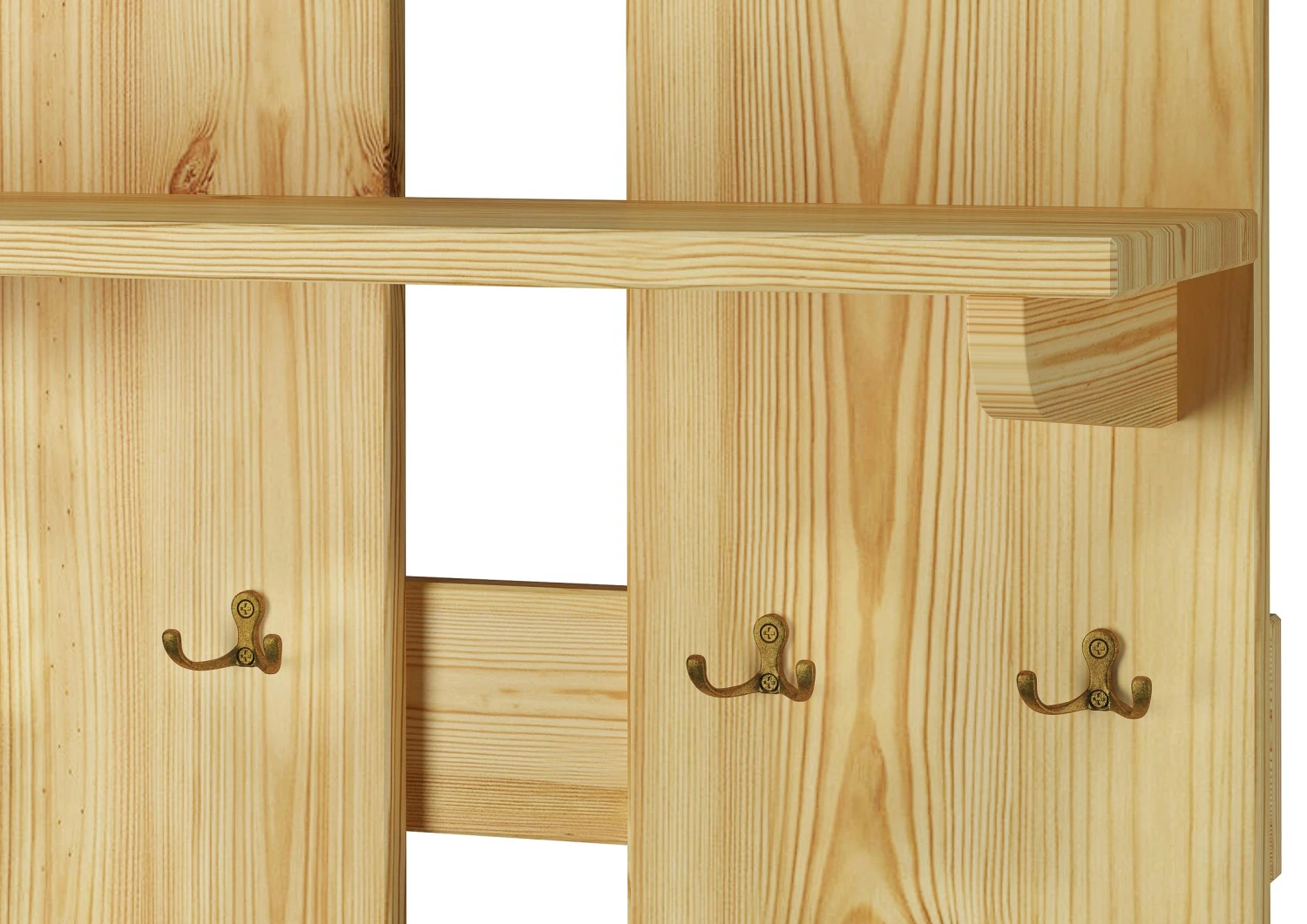 Breite Wand-Garderobe Kiefer Massiv Als Flurgarderobe Oder Kleiderhaken Mit Hutablage 90.80-10 7 Breite Wand-Garderobe Kiefer Massiv Als Flurgarderobe Oder Kleiderhaken Mit Hutablage 90.80-10 – Bild 7