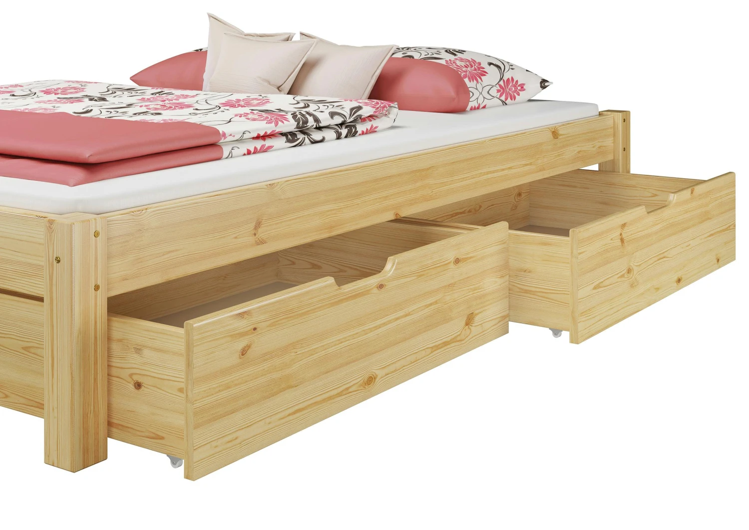 Doppelbett Ehebett Jugendbett Kiefer Natur Massivholz 160x200 Rollrost Bettgestell 60.38-16 7 Doppelbett Ehebett Jugendbett Kiefer Natur Massivholz 160x200 Rollrost Bettgestell 60.38-16 – Bild 7