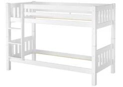 Schönes Stockbett Kiefer Massivholz Weiß 90x200cm Etagenbett Kinderzimmer 60.06-09WoR