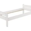 Stabiles Bettgestell Kiefer Massiv Weiß 100x200 Einzelbett Futonbett Ohne Rollrost 60.32-10 W OR
