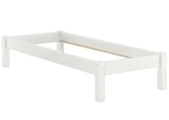 Weisses Futonbett Ohne Kopfteil Kiefer Massiv 90x200 Bettgestell Ohne Zubehör 60.35-09 W OR