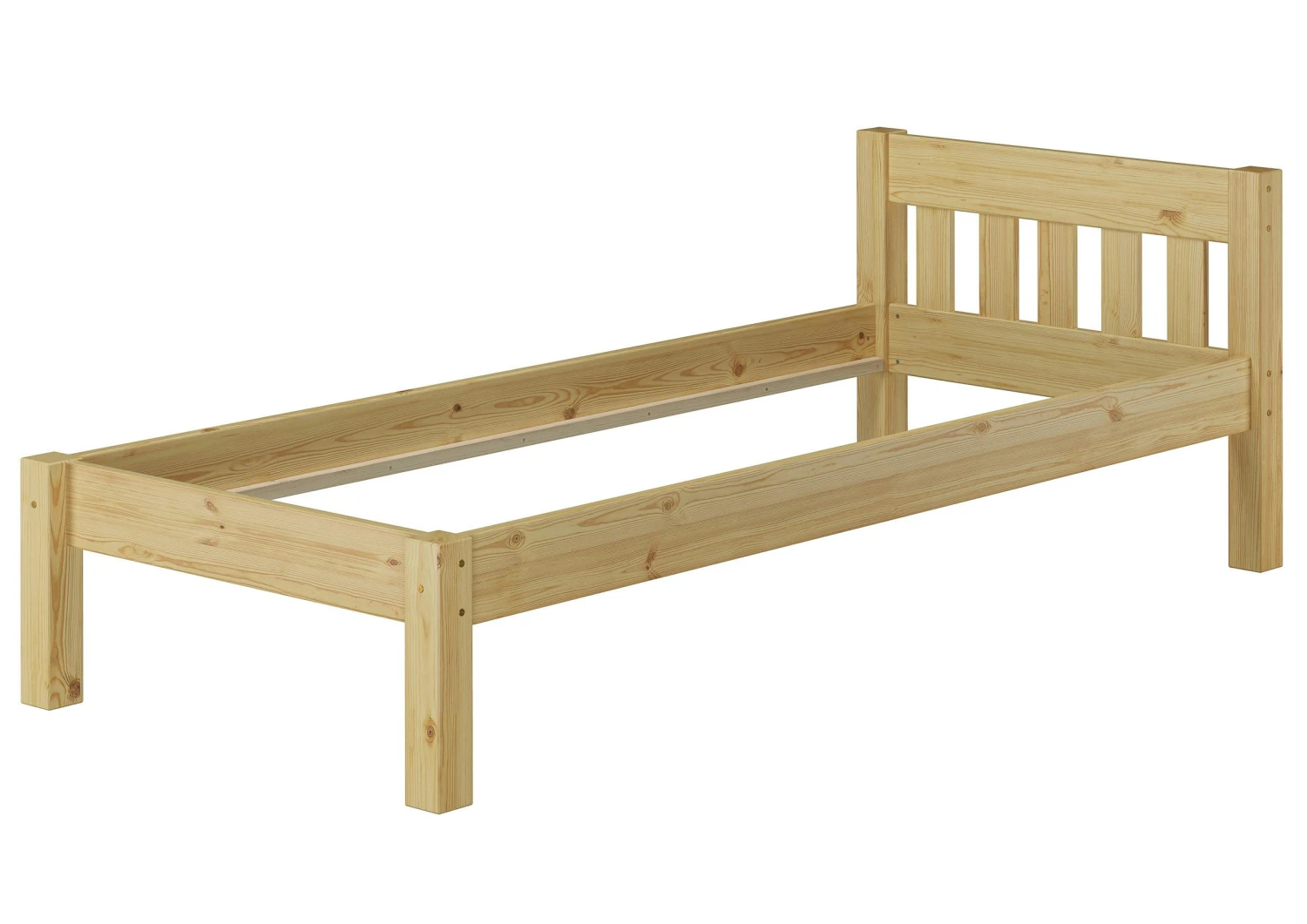 Modernes Einzelbett Massivholzbett Kiefer Weiß 90x200 Futonbett Jugendbett Rollrost 60.38-09WFL 3 Modernes Einzelbett Massivholzbett Kiefer Weiß 90x200 Futonbett Jugendbett Rollrost 60.38-09WFL – Bild 3