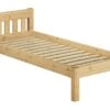 Einzelbett Massivholz-Bett Kiefer Natur 90x200 Futonbett Jugendbett Rollrost Singlebett 60.38-09FL