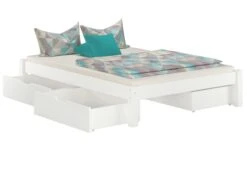 Weißes Bettgestell Kiefer Doppelbett 140x200 Massivholzbett Ohne Zubehör 60.35-14 W OR -Erst-Holz 5794a1d8 a482 49c8 b20d 8a1fd1b5cf1e