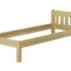 Kieferbett Natur Einzelbett 90x200 Massivholz-Bettgestell Futonbett Ohne Rollrost 60.38-09 OR