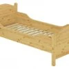 Seniorenbett Extra Hoch 120x220 Überlänge Massivholz Einzelbett Komfortgröße Rollrost 60.40-12-220