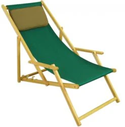 Liegestuhl Grün Gartenliege Strandliege Sonnendach Tisch Gartenmöbel Holz Deckchair 10-304NSTKH -Erst-Holz 6f6ee100 9b08 4be3 b825 3b4da169fb95 3
