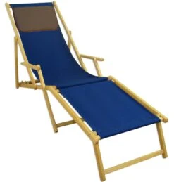 Sonnenliege Blau Strandliege Holzliege Buche Fußteil Sonnendach Tisch Kissen 10-307 FST KD -Erst-Holz 6f9597f1 33ac 490b a9e2 d4595eeb0e69 2