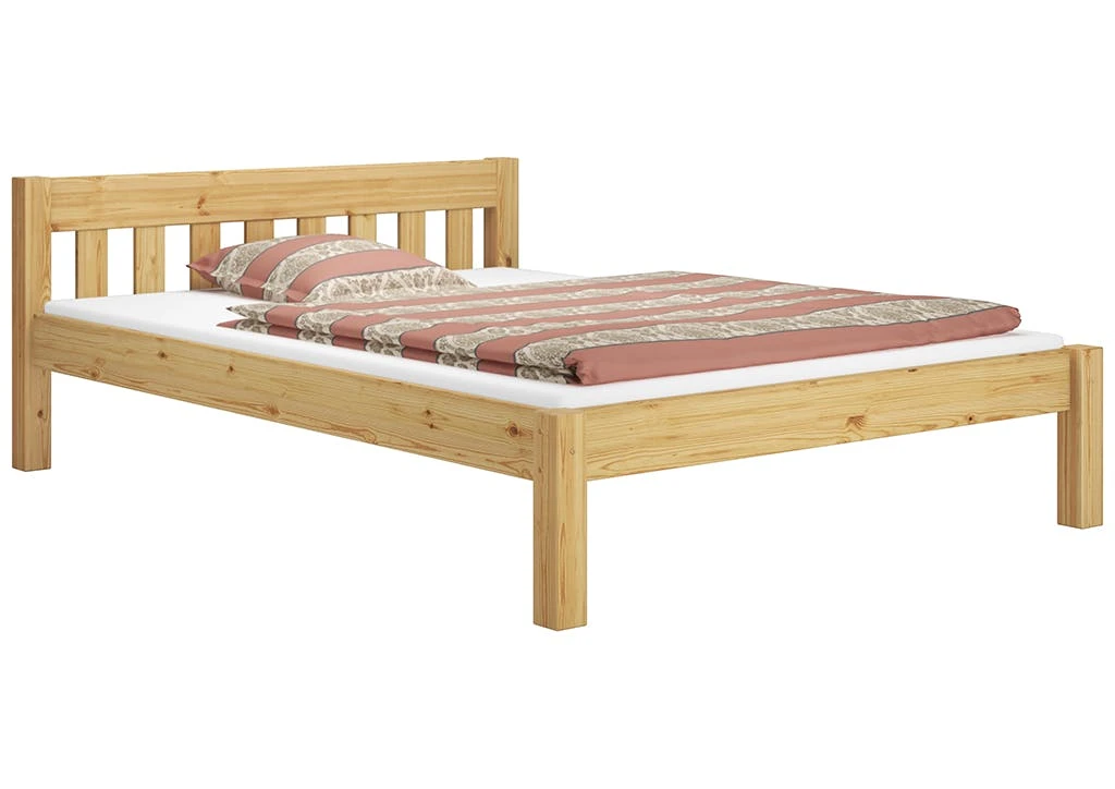 Doppelbett Futonbett 140x200 Massivholz Kieferbett Weiß Rollrost Matratze 60.38-14 W M 2 Doppelbett Futonbett 140x200 Massivholz Kieferbett Weiß Rollrost Matratze 60.38-14 W M – Bild 2
