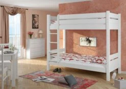 Etagenbett Weiß 100x220 Überlänge Stockbett Ohne Rollrost Massivholz 60.16-10-220WT100oR -Erst-Holz 80049b04 143e 434f 93e3 c417a3cd677c