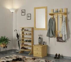 Garderobenpaneel Flurgarderobe Kleiderhaken Aus Kiefer Massivholz 90.80-14 -Erst-Holz 86c253f2 a822 4145 8701 af2afaba40fa