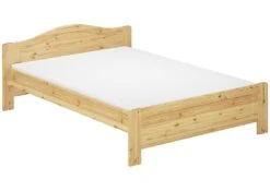 Doppelbett Kiefer Natur Ehebett 140x200 Futonbett Massivholzbett Rollrost Matratze 60.37-14 M
