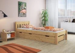 Massivholzbett Kiefer Natur 100x200 Einzelbett Futonbett Jugendbett Rollrost 60.38-10 -Erst-Holz 8d3f3130 21ab 467d 9780 0609d676e9b0