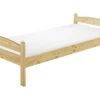 Massivholzbett Einzelbett 100x200 Kiefer Natur Jugendbett Futonbett Rollrost Matratze 60.32-10 M