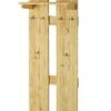 Breite Wand-Garderobe Kiefer Massiv Als Flurgarderobe Oder Kleiderhaken Mit Hutablage 90.80-10