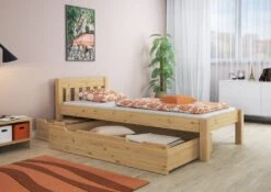 Massivholzbett Kiefer Natur 100x200 Einzelbett Futonbett Jugendbett Rollrost 60.38-10 -Erst-Holz a339bbcb ab67 491f bc89 6a3bee57ef4a
