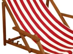 Gartenstuhl Rot-weiß Sonnenliege Strandstuhl Sonnendach Kissen Deckchair Buche 10-314 S KH -Erst-Holz ab71eb8b 8e72 458a 91f3 2eb66b559a1b