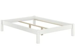 Weißes Bettgestell Kiefer Doppelbett 140x200 Massivholzbett Mit Matratze Und Rollrost 60.35-14 W M -Erst-Holz ad9758da 557d 4c22 b669 23b15bf09b62