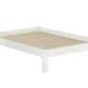Weißes Bettgestell Kiefer Doppelbett 140x200, Massivholzbett Mit Rollrost 60.35-14 W