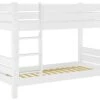 Etagenbett Massivholz Kiefer Waschweiß 90x220 Stockbett Hochbett Teilbar 60.16-09-220 W T80