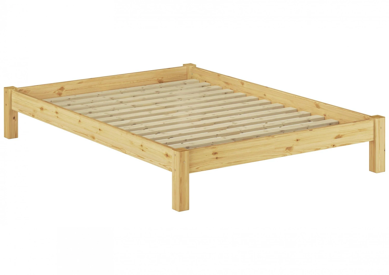 Bettgestell Kiefer Natur Einzelbett 120x200 Massivholzbettgestell Mit Matratze 60.35-12 M 2 Bettgestell Kiefer Natur Einzelbett 120x200 Massivholzbettgestell Mit Matratze 60.35-12 M – Bild 2