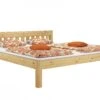 Doppelbett Ehebett 180x200 Massivholz Kiefer Natur Kingsize-Bett Rollrost Matratze 60.38-18 M2