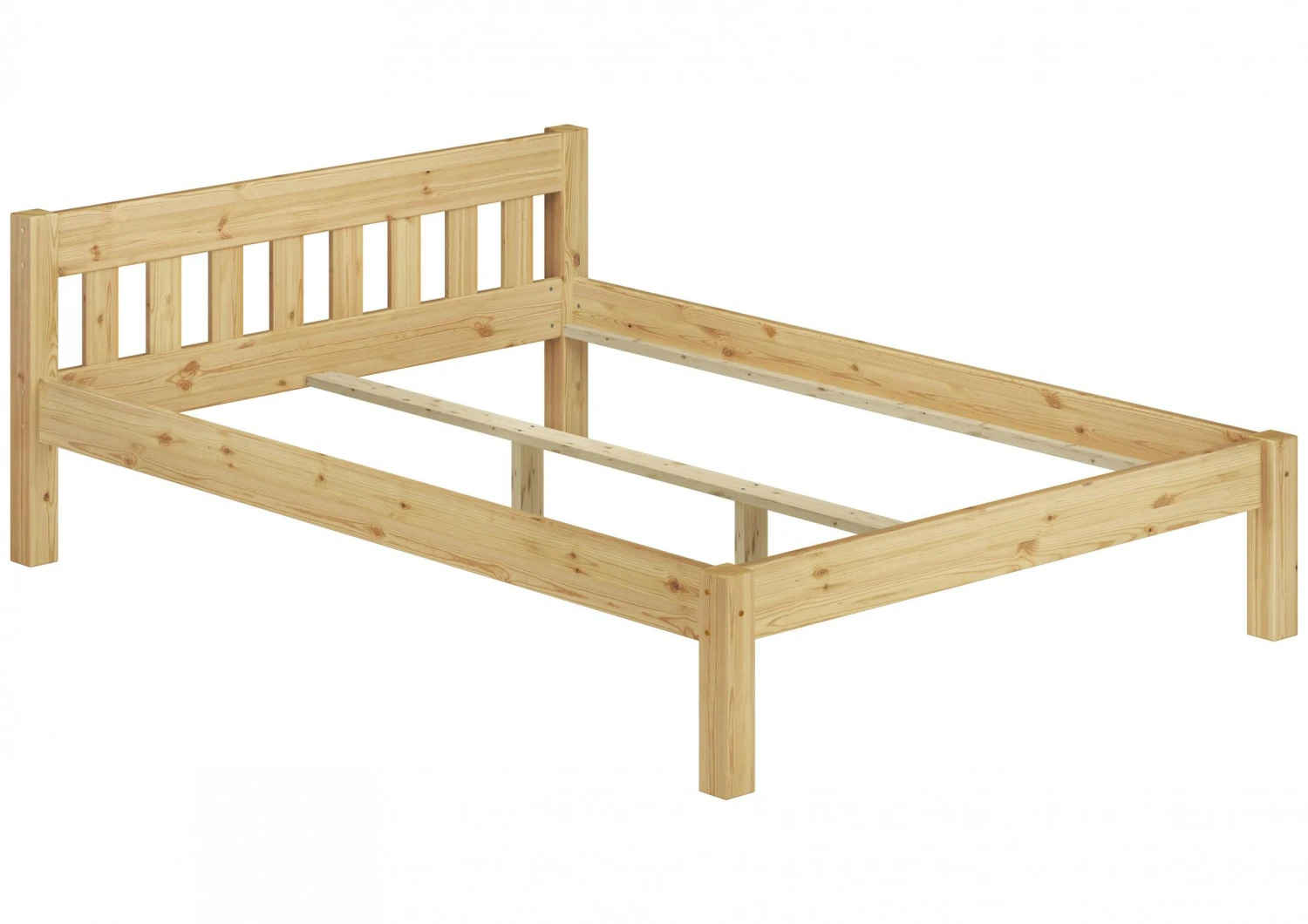 Doppelbett Ehebett Jugendbett Kiefer Massiv 160x200 Matratze Rollrost Bettgestell 60.38-16 M 2 Doppelbett Ehebett Jugendbett Kiefer Massiv 160x200 Matratze Rollrost Bettgestell 60.38-16 M – Bild 2