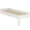 Weißes Futonbett Ohne Kopfteil Kiefer Massiv 90x200 Bettgestell Mit Rollrost 60.35-09 W